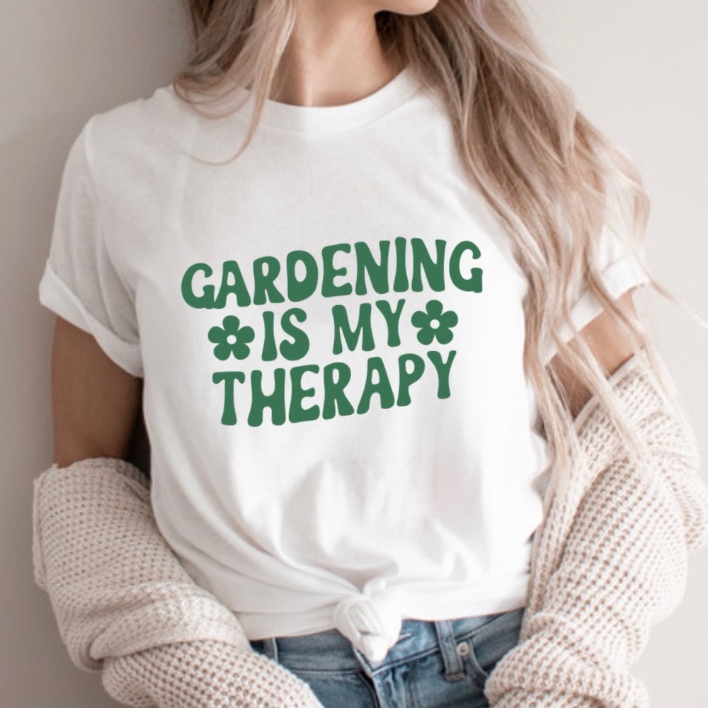 Gardener Shirt Plant Lover Graphic Crew Neck Short Sleeve Tee Shirt - Picture 1 of 4
